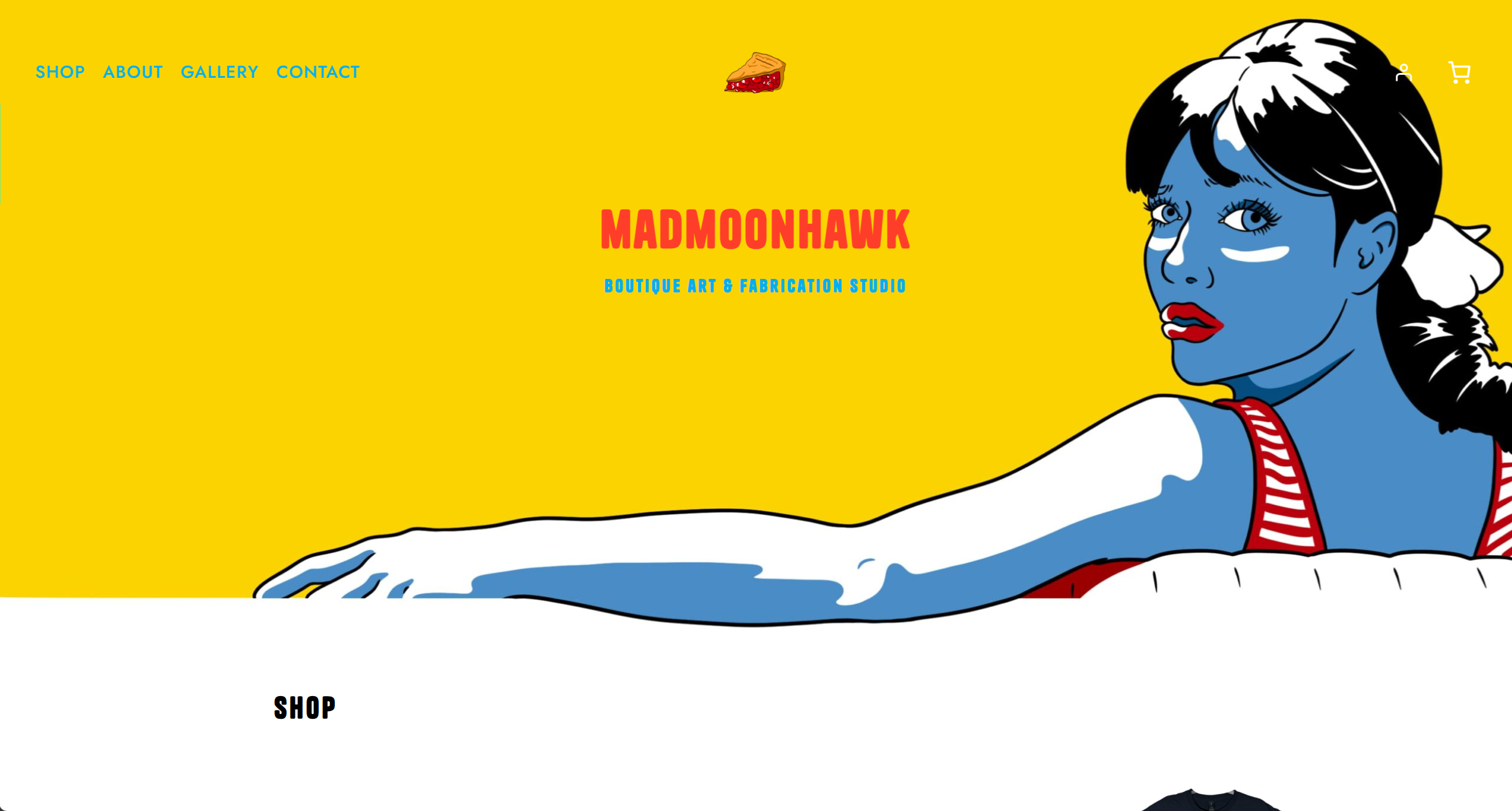 snapshot of a website homepage for madmoonhawk