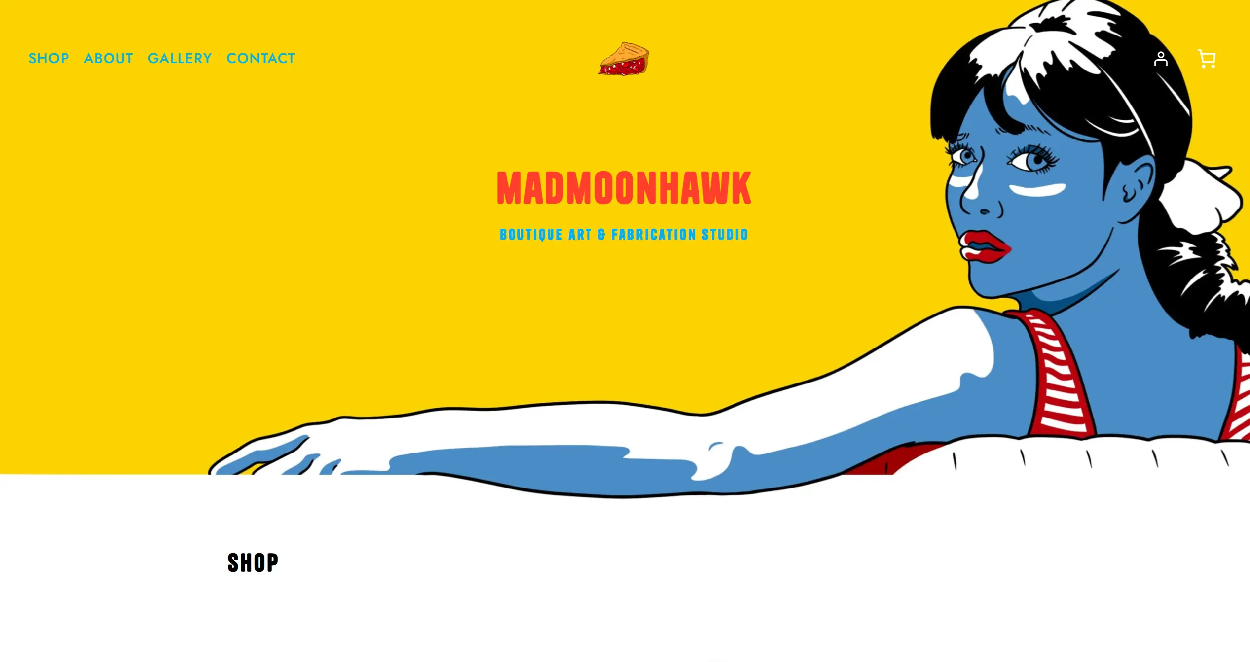 snapshot of a website homepage for madmoonhawk
